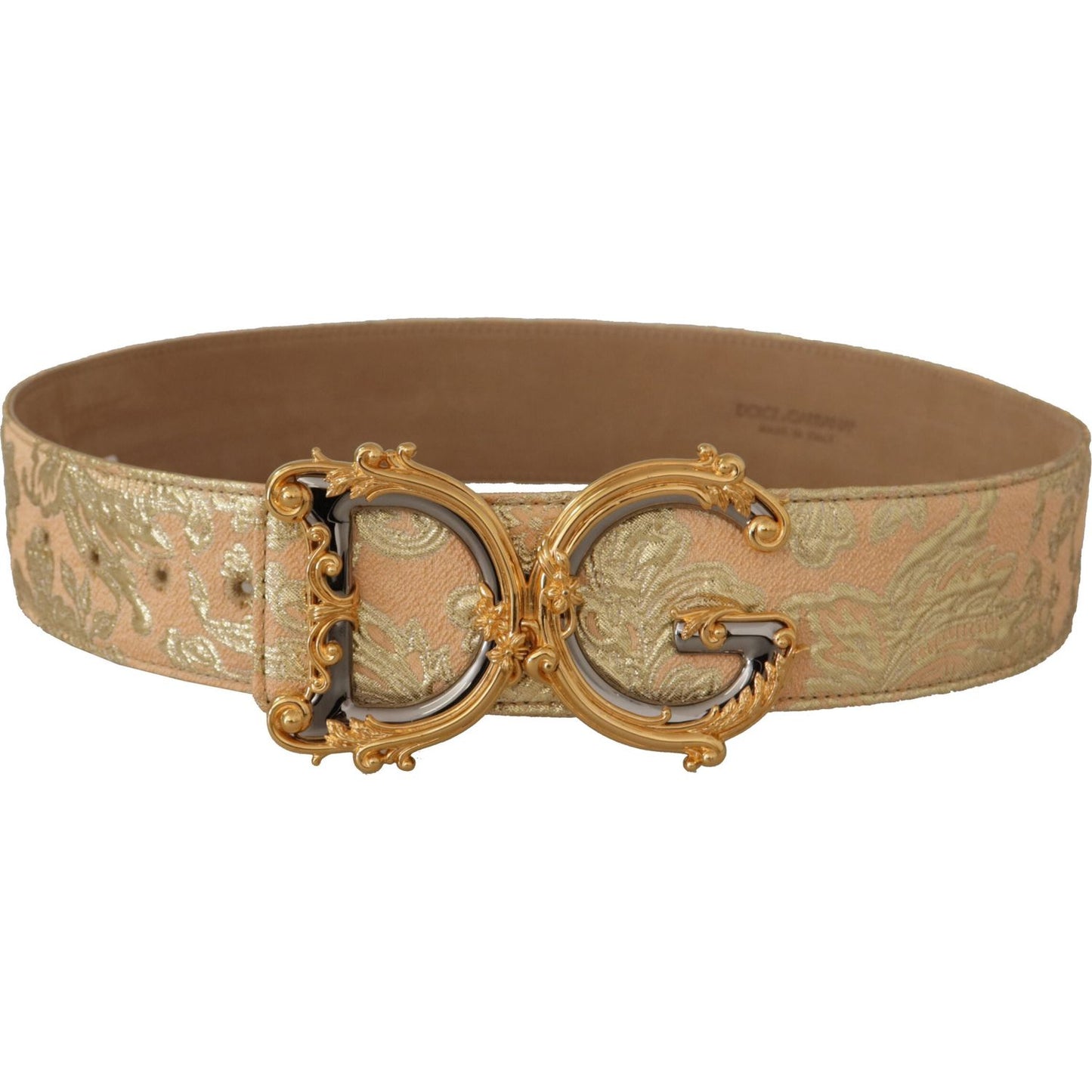 Dolce & Gabbana Elegant Leather Belt with Logo Buckle Dolce & Gabbana