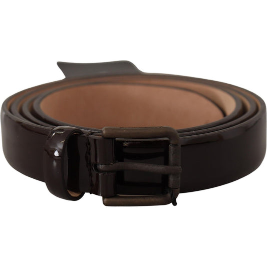 Dolce & Gabbana Elegant Black Leather Logo Buckle Belt Dolce & Gabbana