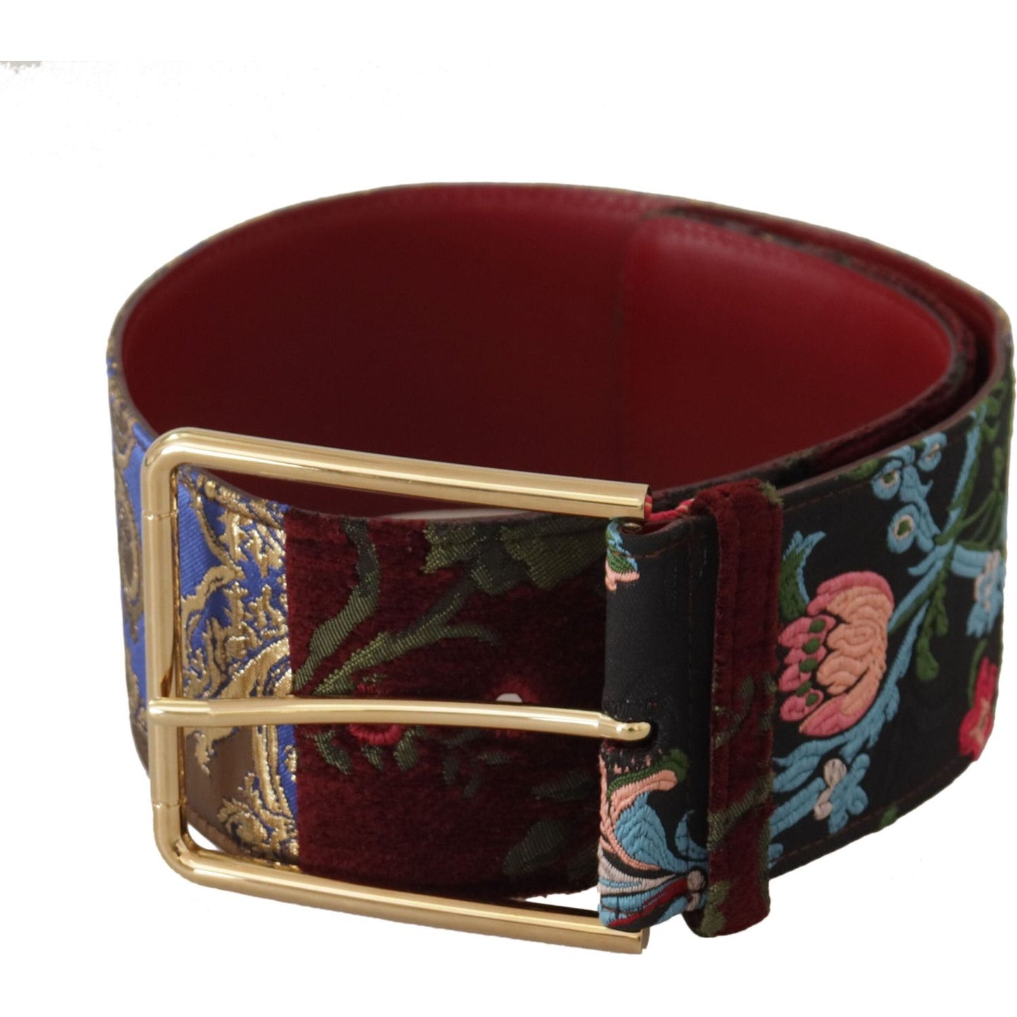 Dolce & Gabbana Engraved Logo Multicolor Leather Belt Dolce & Gabbana