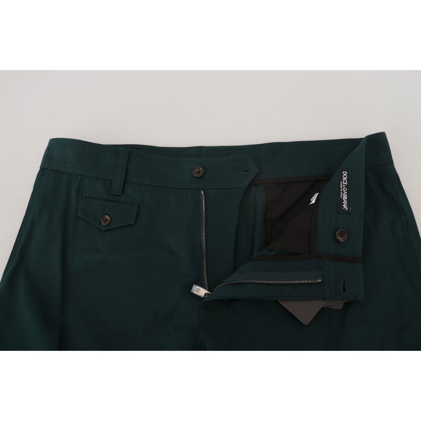 Dolce & Gabbana Elegant Green Slim Fit Cargo Jeans Dolce & Gabbana