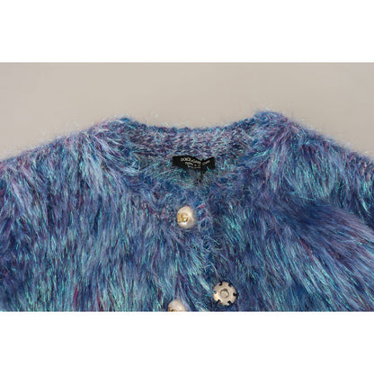 Dolce & Gabbana Multicolor Polyester Fringes Coat Jacket Dolce & Gabbana
