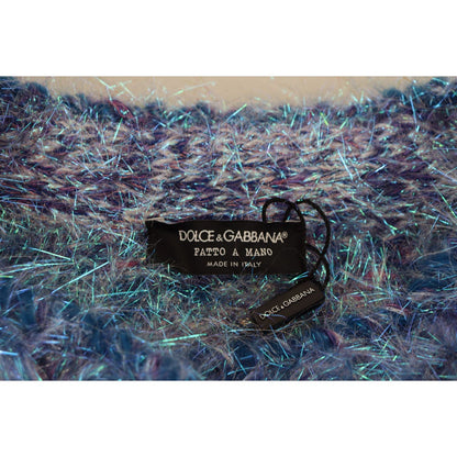 Dolce & Gabbana Multicolor Polyester Fringes Coat Jacket Dolce & Gabbana