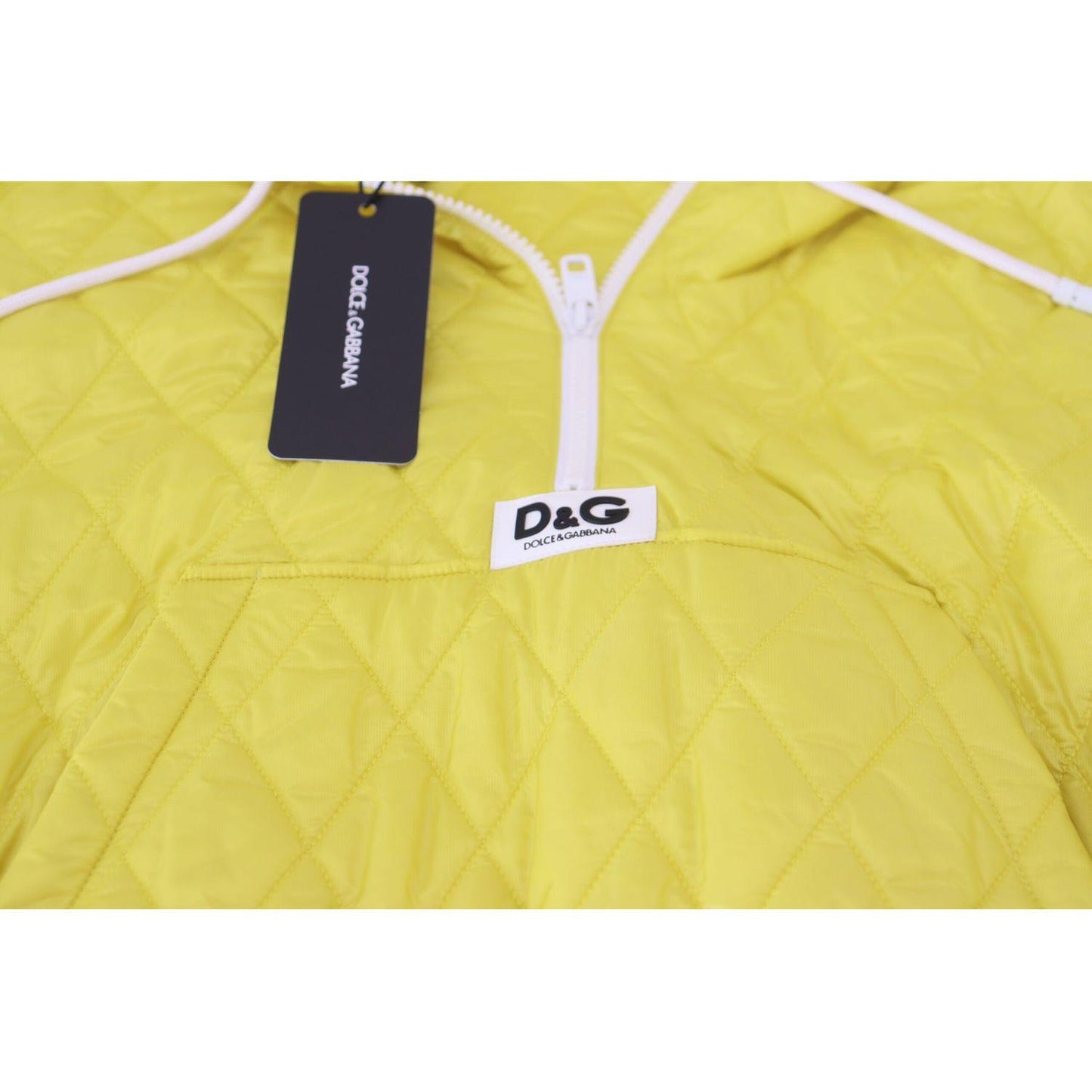 Dolce & Gabbana Elegant Yellow Hooded Jacket Dolce & Gabbana