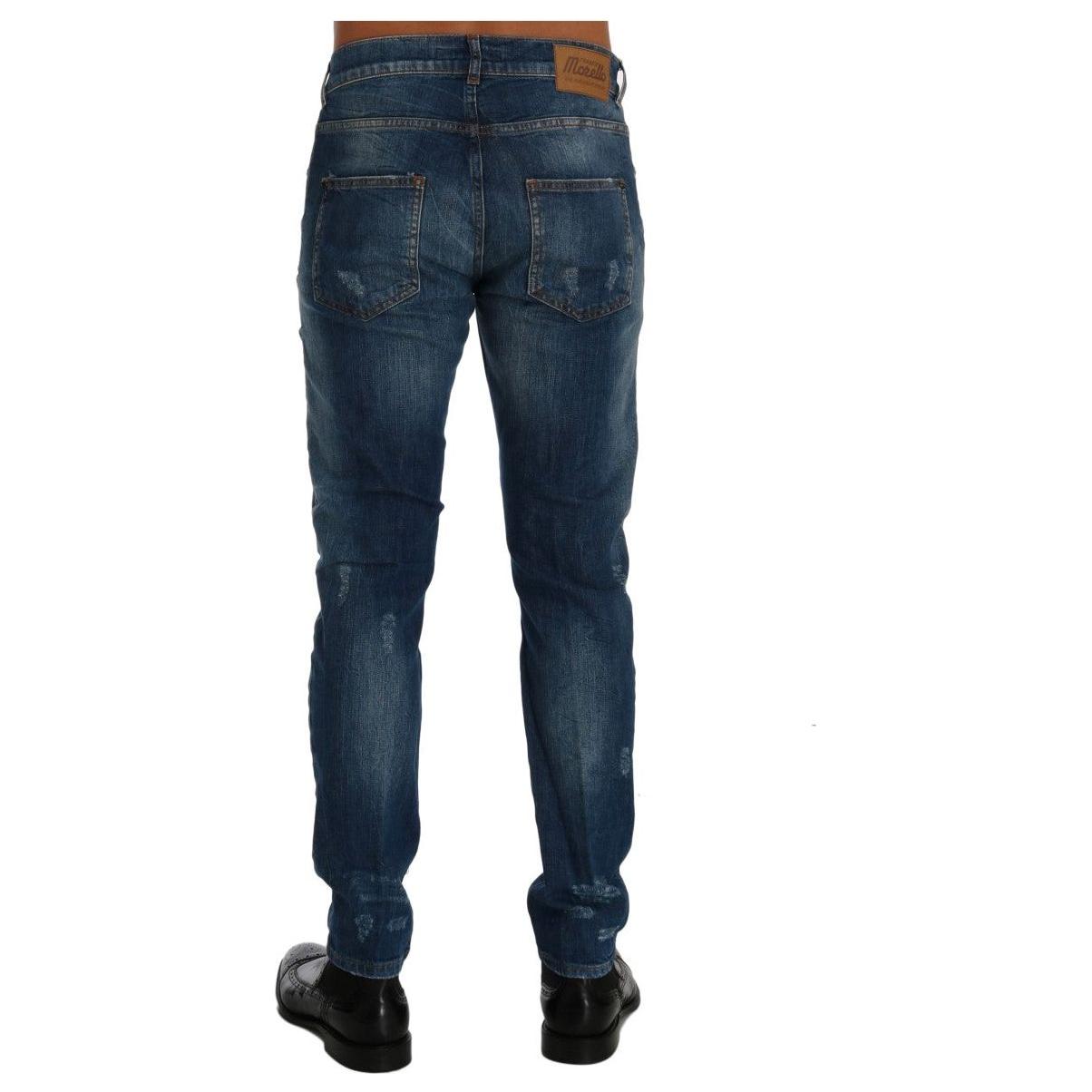 Frankie Morello Chic Slim Fit Blue Wash Jeans Frankie Morello