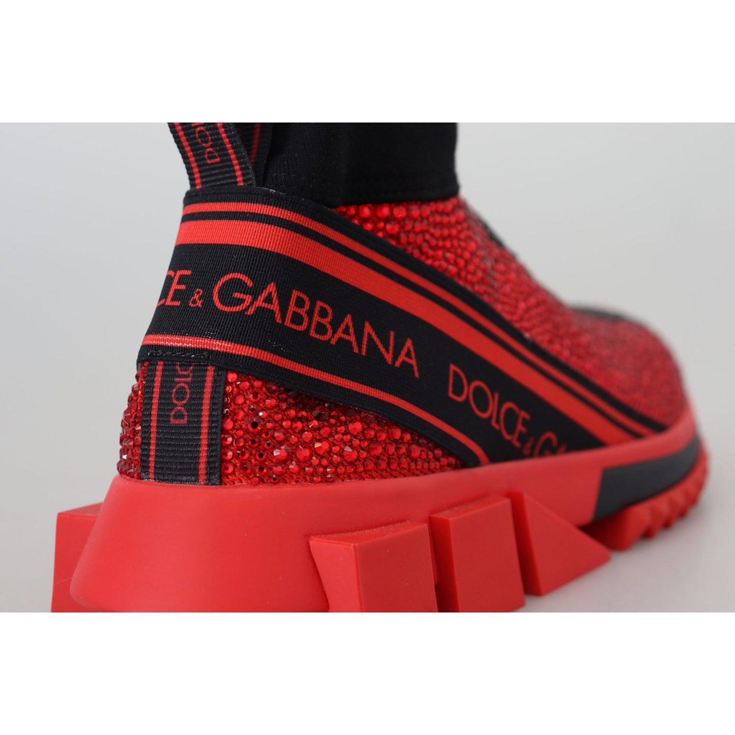 Dolce & Gabbana Exquisite Red Sorrento Slip-On Sneakers Dolce & Gabbana