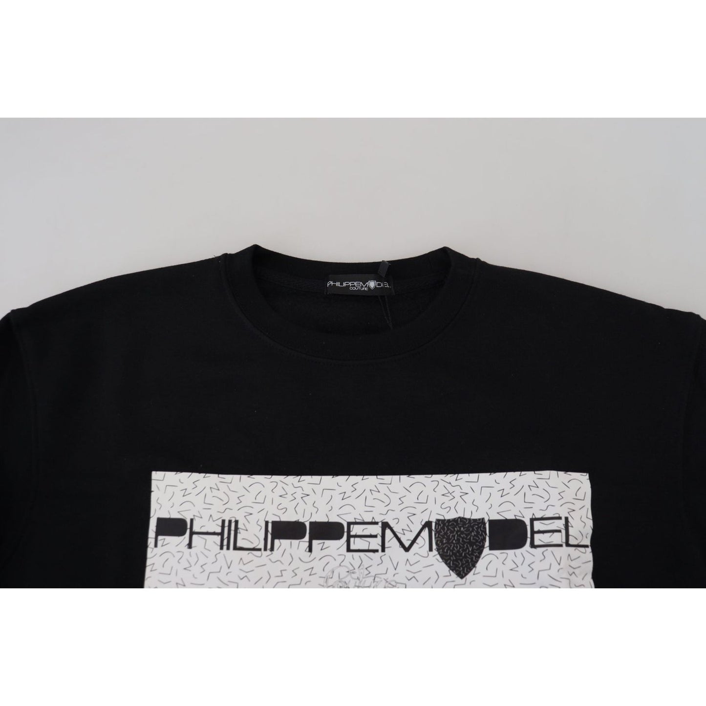 Philippe Model Chic Black Printed Cotton Sweater Philippe Model