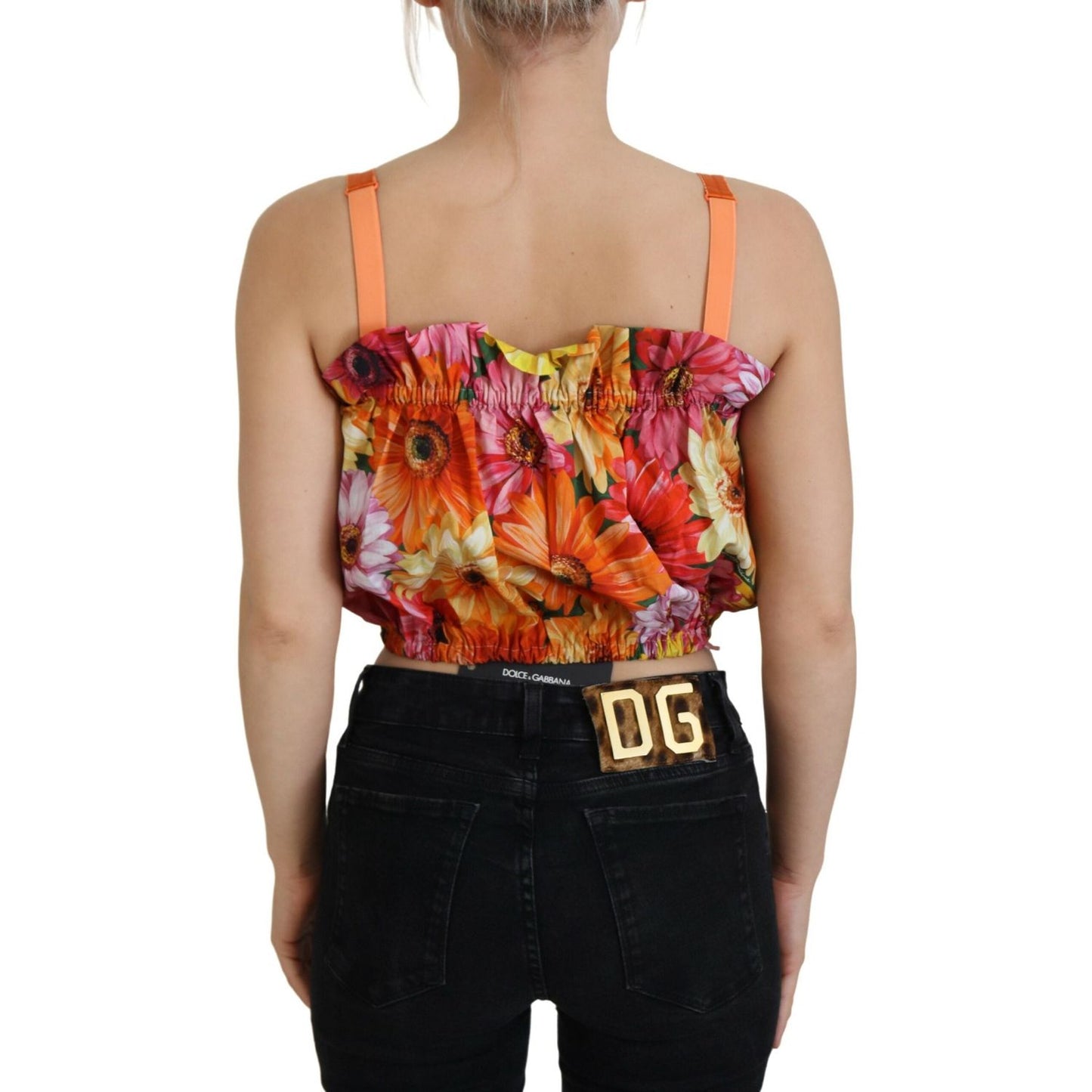 Dolce & Gabbana Floral Elegance Sleeveless Cropped Top Dolce & Gabbana