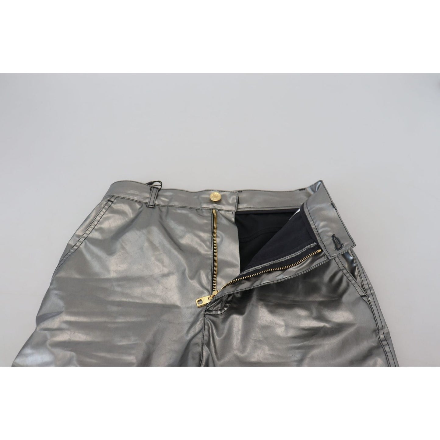 Dolce & Gabbana Elegant High Waist Skinny Pants in Silver Dolce & Gabbana