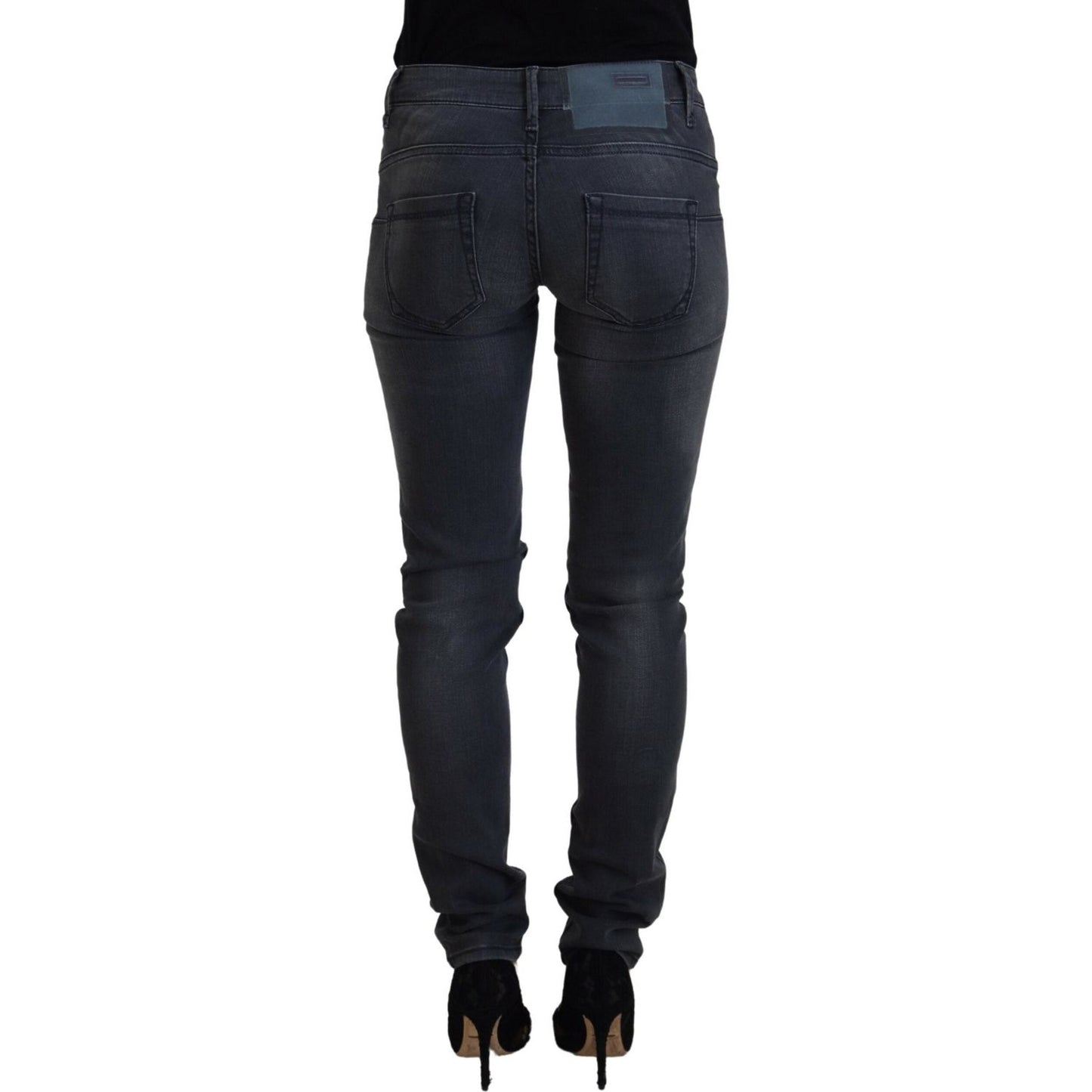 Acht Chic Gray Low Waist Skinny Jeans Acht