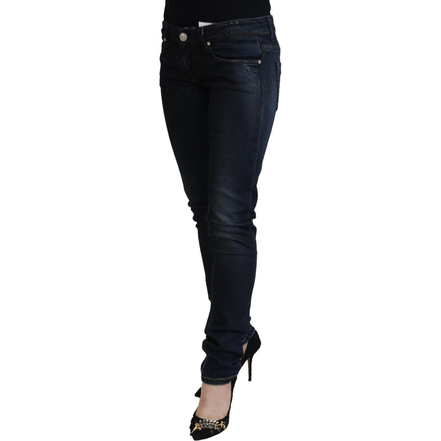 Acht Chic Low Waist Skinny Denim Pants Acht