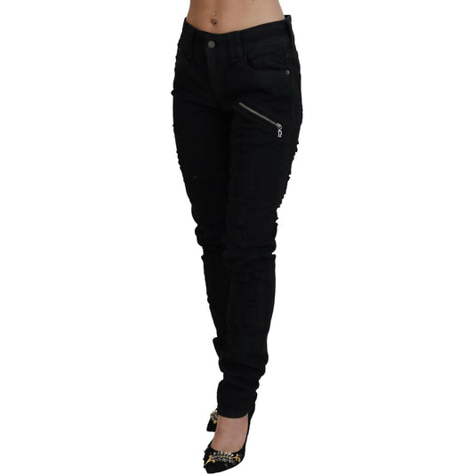 John Galliano Chic Mid Waist Flared Black Jeans John Galliano