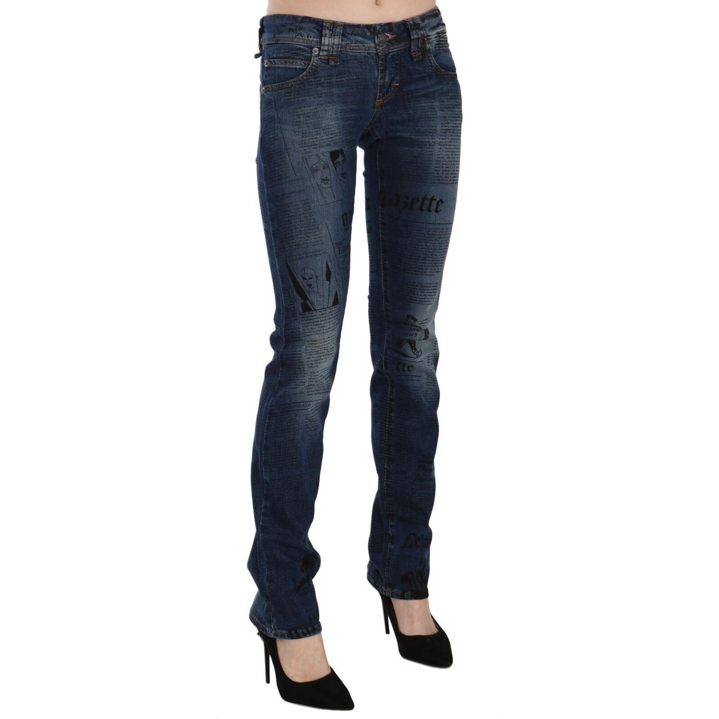 John Galliano Chic Blue Gazette Skinny Denim John Galliano