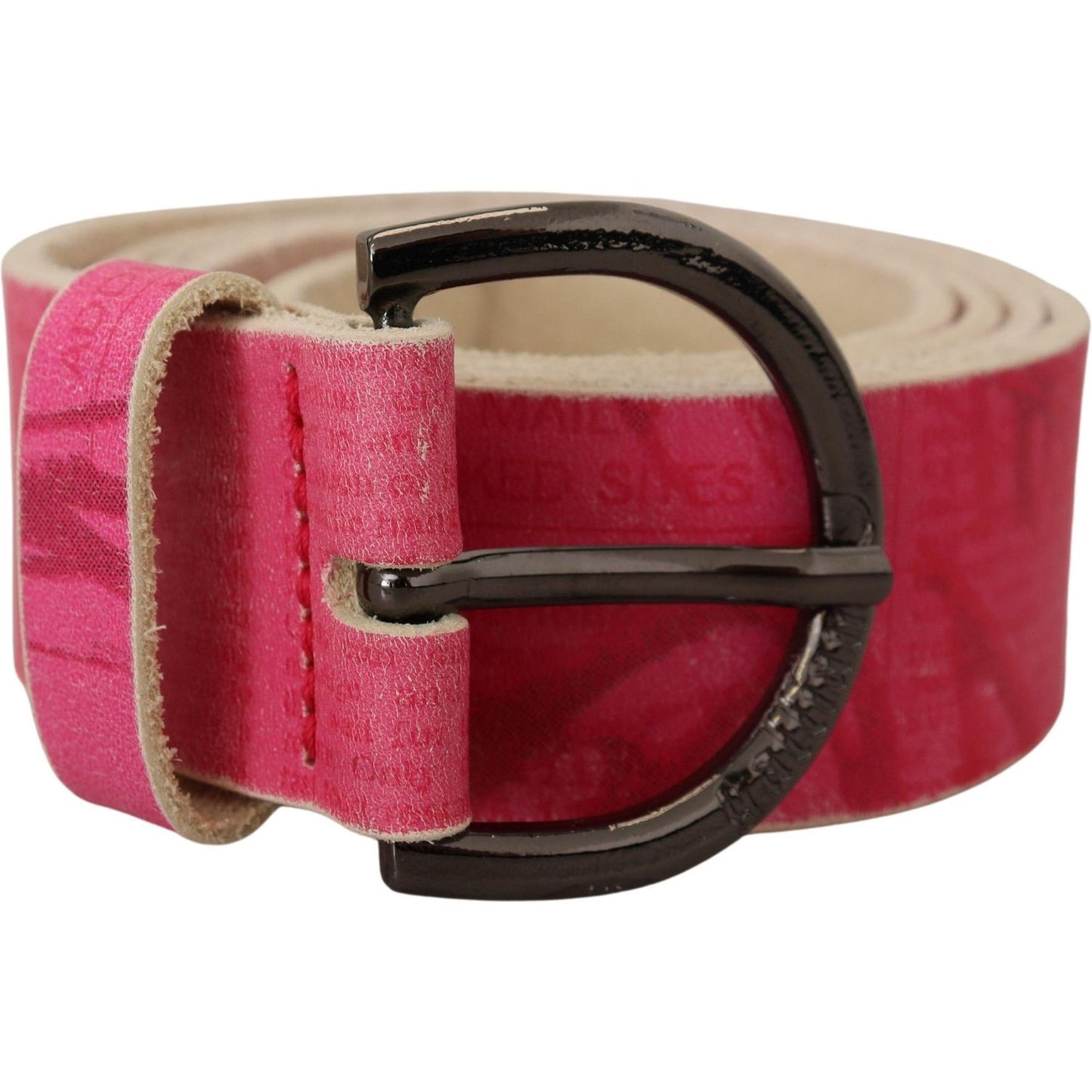 John Galliano Elegant Pink Leather Fashion Belt John Galliano