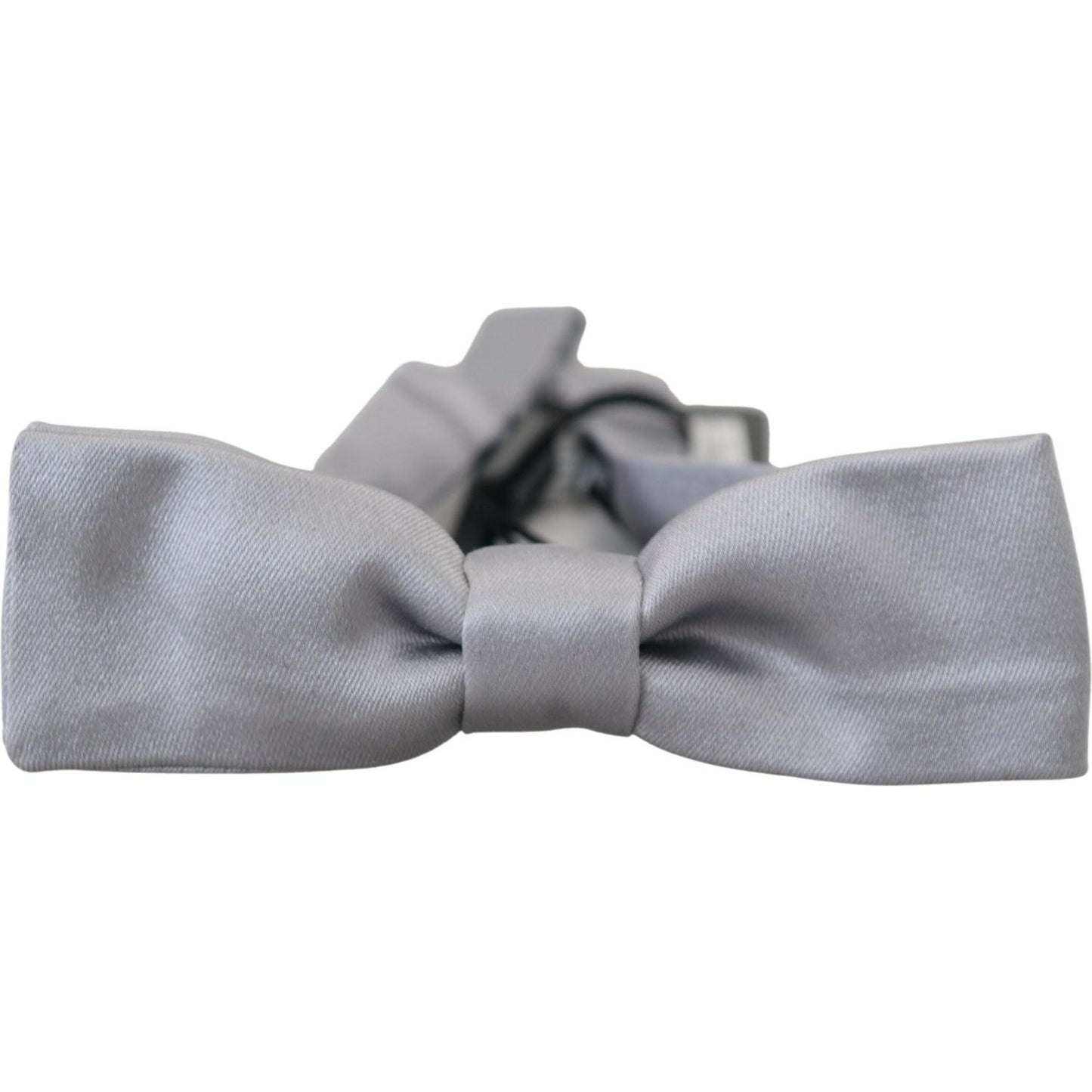 Dolce & Gabbana Elegant Gray Silk Bow Tie Dolce & Gabbana