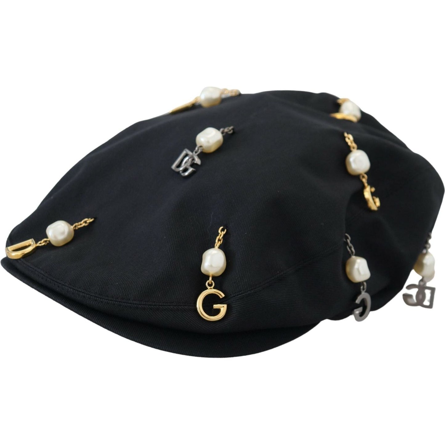 Dolce & Gabbana Elegant Black Cotton Newsboy Hat Dolce & Gabbana