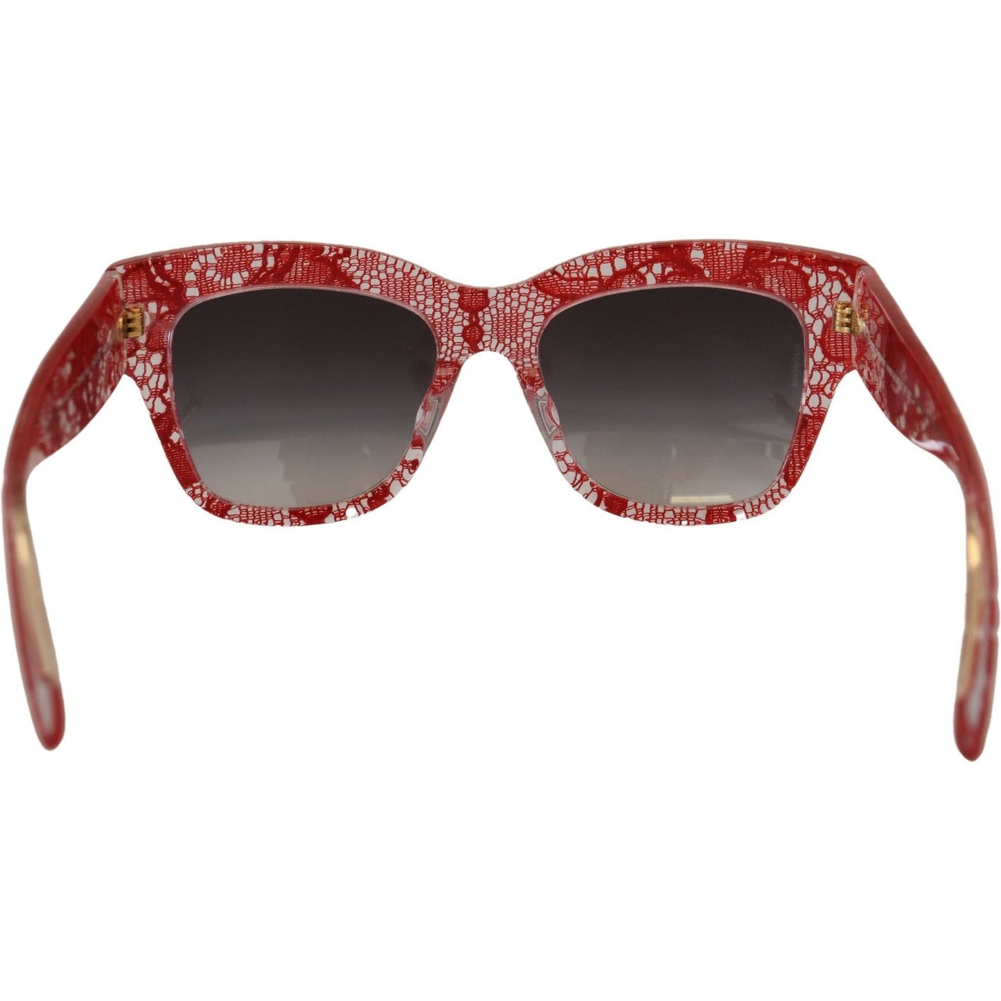 Dolce & Gabbana Elegant Red Lace Detail Sunglasses Dolce & Gabbana