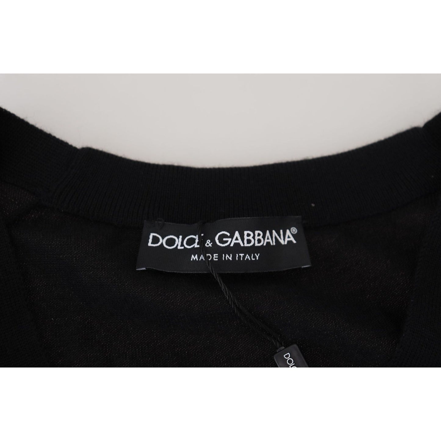 Dolce & Gabbana Elegant Black Cashmere Cardigan Sweater Dolce & Gabbana