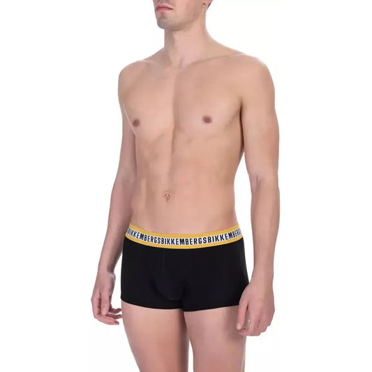 Bikkembergs Black Cotton Men Trunk Underwear Bikkembergs