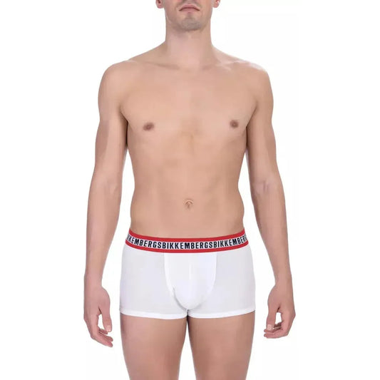 Bikkembergs White Cotton Men Trunk Bikkembergs