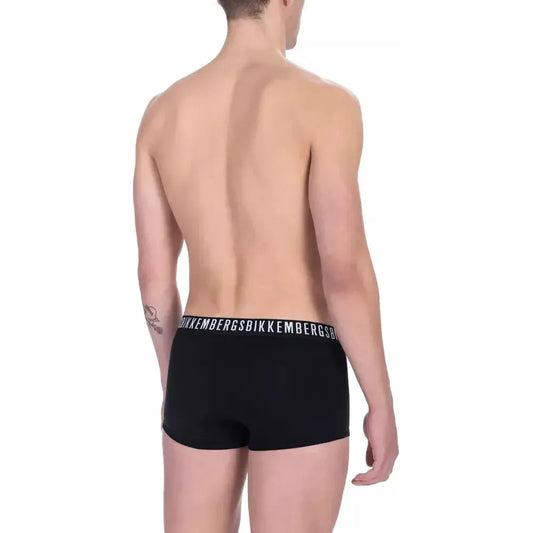 Bikkembergs Black Cotton Men Underwear Trunk Pack Bikkembergs