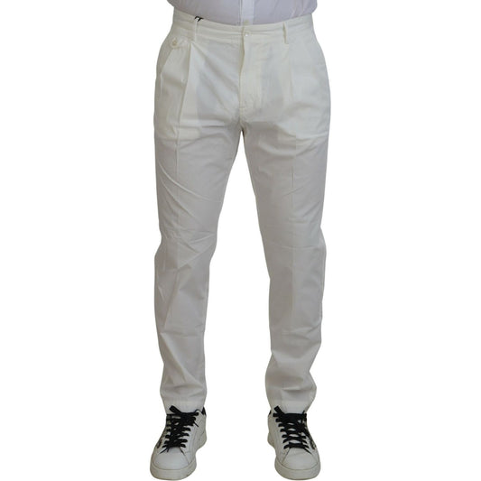 Dolce & Gabbana Elegant White Cotton Chino Pants Dolce & Gabbana