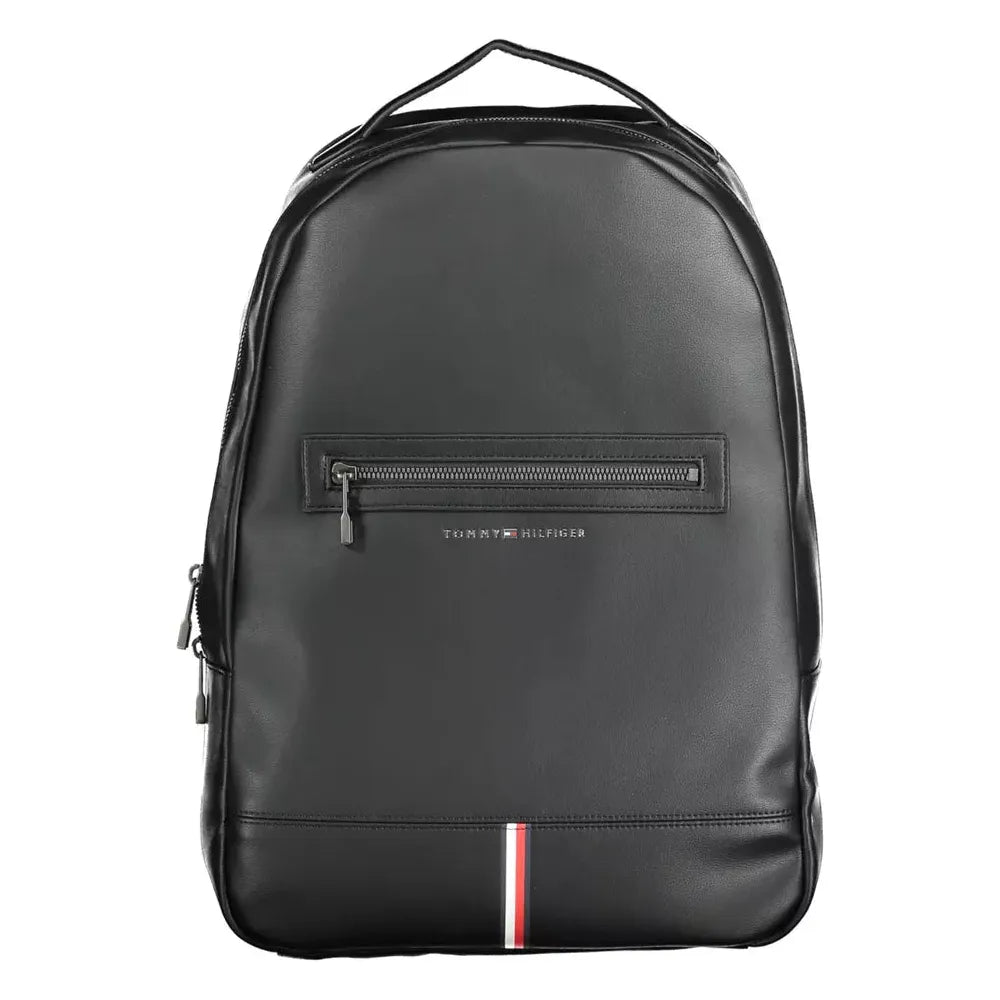 Tommy Hilfiger Black Polyethylene Men Backpack Tommy Hilfiger