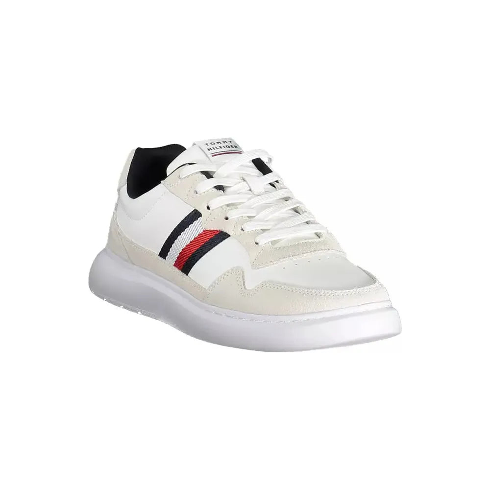 Tommy Hilfiger White Leather Men Sneaker Tommy Hilfiger