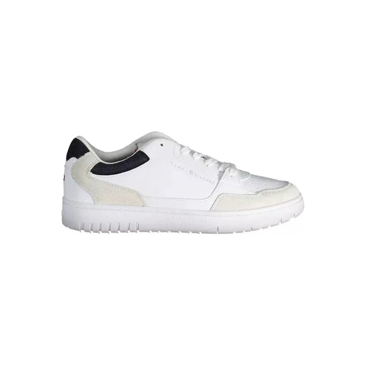 Tommy Hilfiger White Leather Men Sneaker Tommy Hilfiger