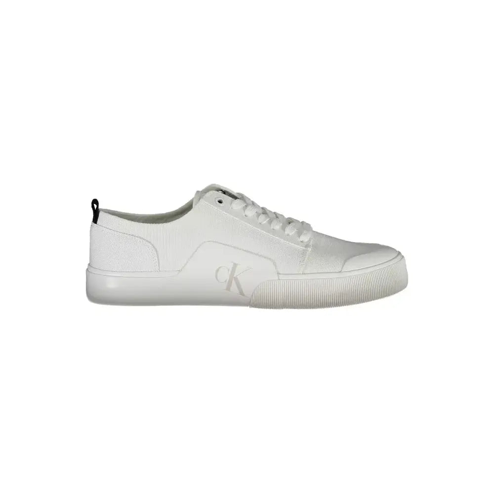 Calvin Klein White Cotton Men Sneaker Calvin Klein