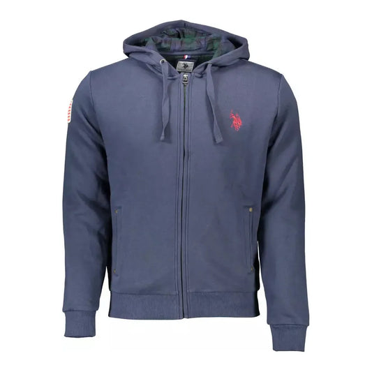 U.S. POLO ASSN. Blue Cotton Mens Hooded Sweater U.S. POLO ASSN.