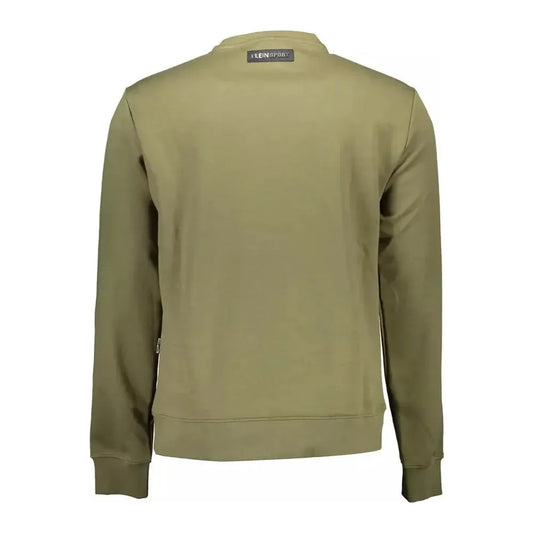 Plein Sport Green Cotton Men Sweater Plein Sport