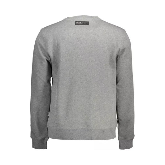 Plein Sport Gray Cotton Men Sweater Plein Sport