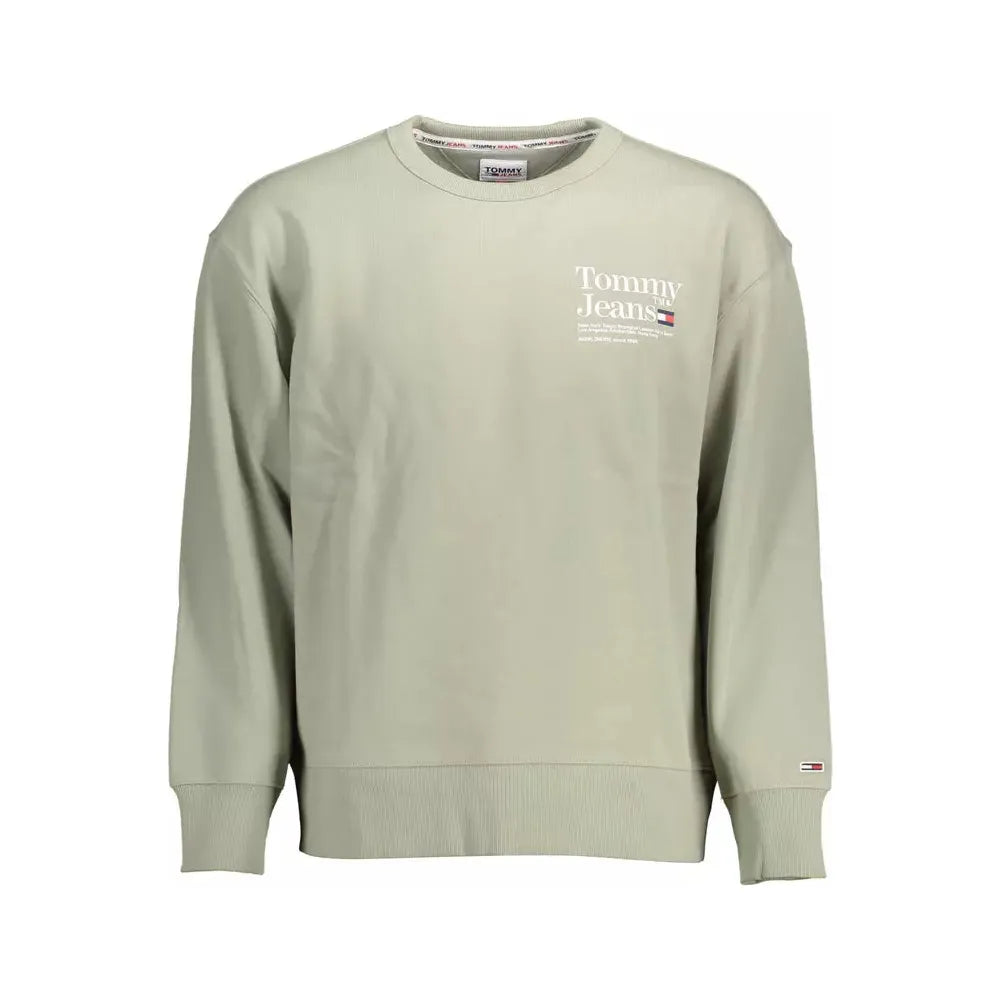 Tommy Hilfiger Green Cotton Men Sweater Tommy Hilfiger