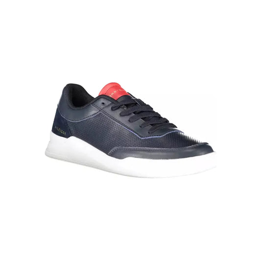 Tommy Hilfiger Blue Leather Men Sneaker Tommy Hilfiger