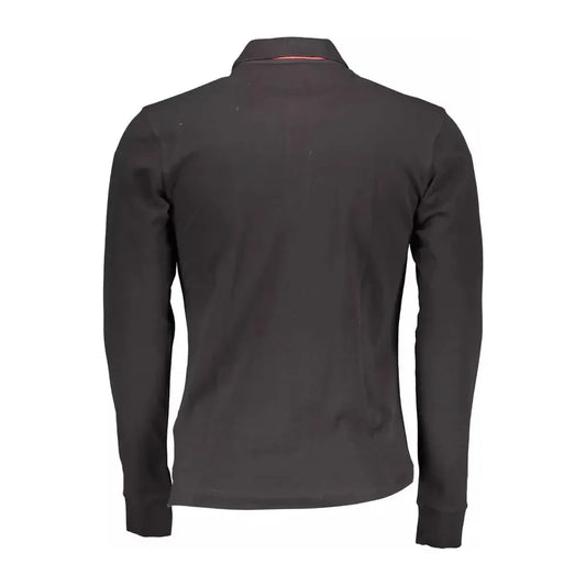 La Martina Black Cotton Men Polo Shirt La Martina