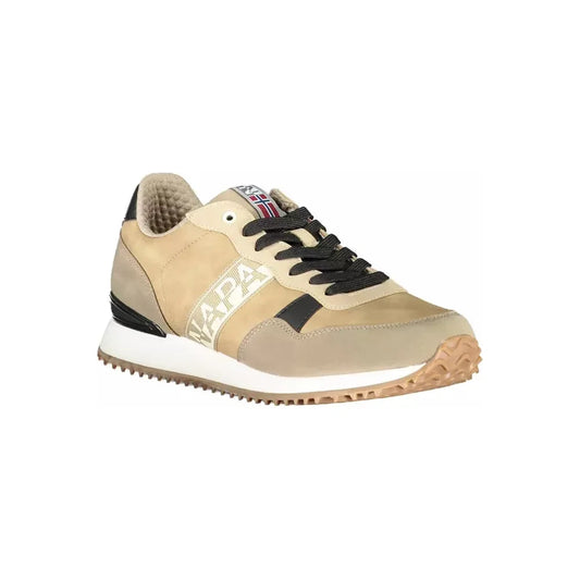 Napapijri Beige Polyester Men Sneaker Napapijri