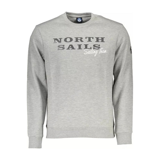 North Sails Gray Cotton Men Sweater North Sails