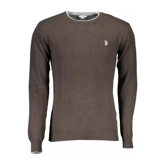 U.S. POLO ASSN. Brown Wool Men Sweater