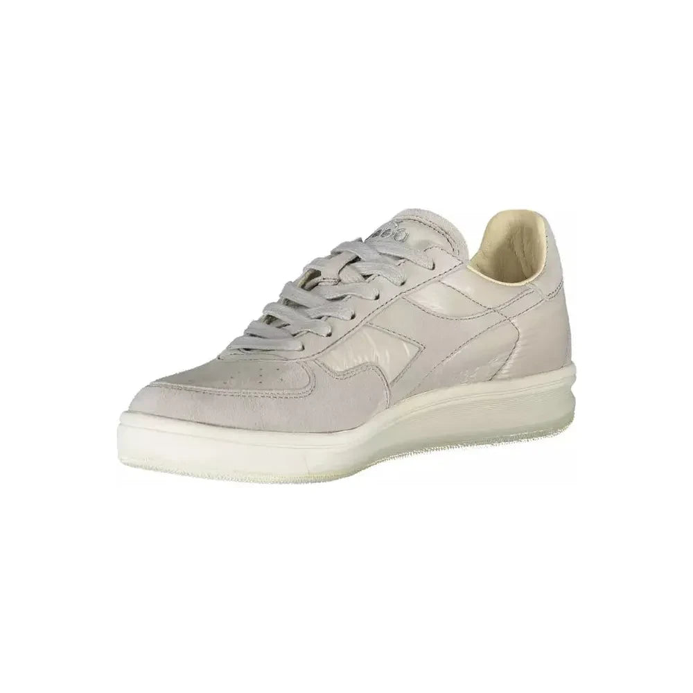 Diadora Gray Leather Women Sneaker Diadora