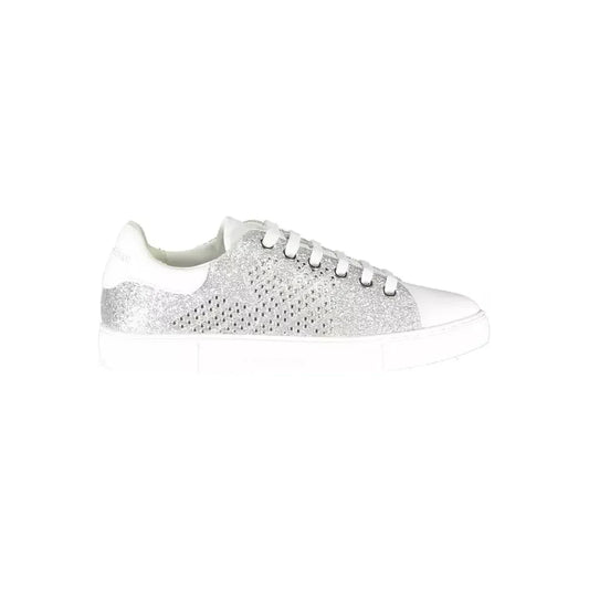 Emporio Armani Silver Polyester Women Sneaker Emporio Armani