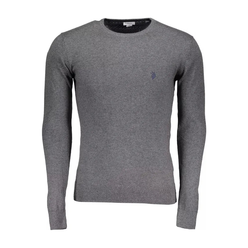 U.S. POLO ASSN. Gray Cotton Men Sweater U.S. POLO ASSN.