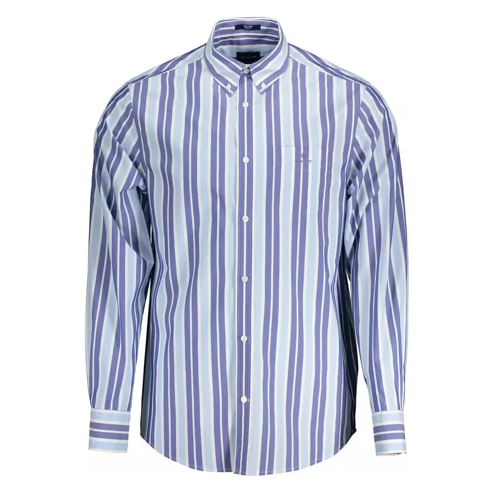 Gant Light Blue Cotton Men Shirt Gant