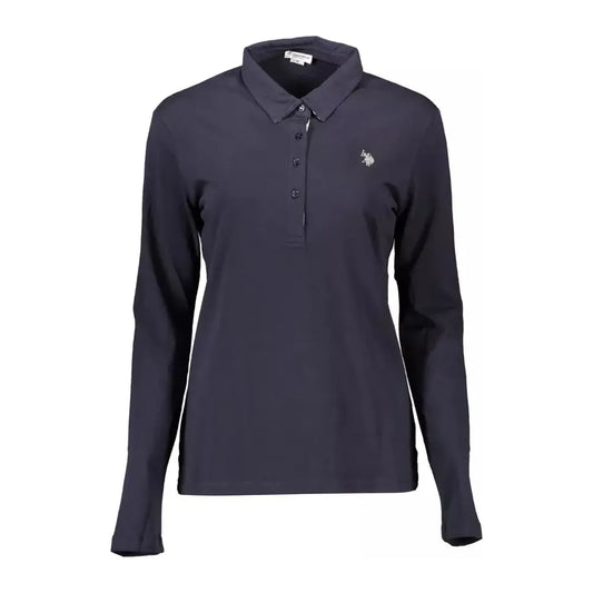 U.S. POLO ASSN. Blue Cotton Women Polo Shirt