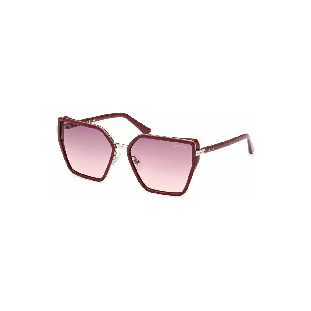 Guess Jeans Red Injected Women Sunglass Guess Jeans