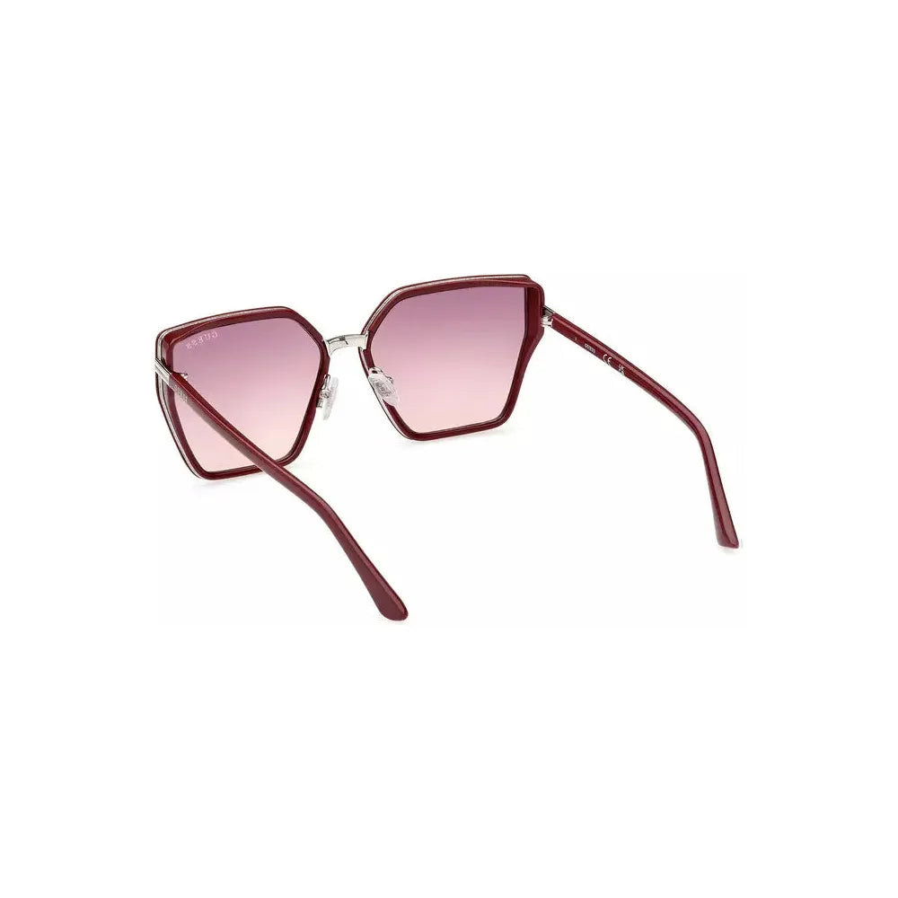 Guess Jeans Red Injected Women Sunglass Guess Jeans