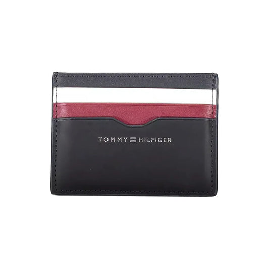 Tommy Hilfiger Blue Leather Men Wallet Tommy Hilfiger