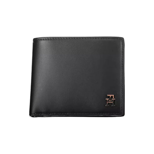 Tommy Hilfiger Black Leather Men Wallet Tommy Hilfiger