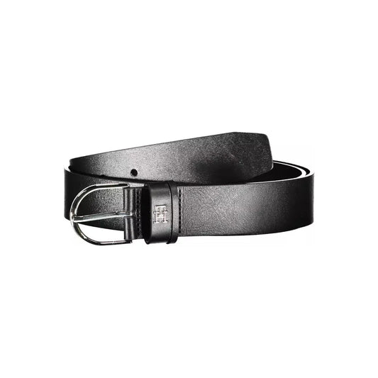 Tommy Hilfiger Black Leather Women Belt Tommy Hilfiger