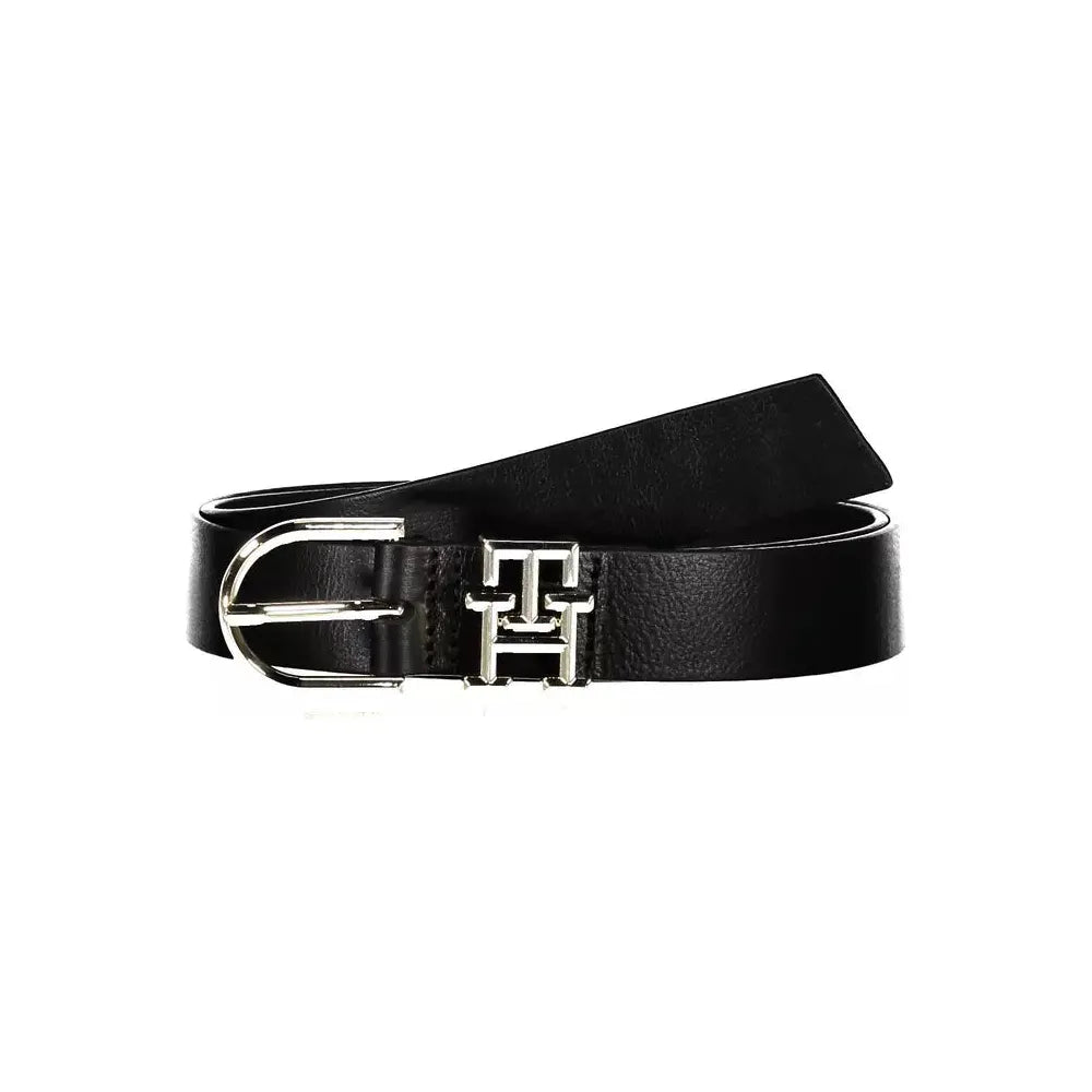 Tommy Hilfiger Black Leather Women Belt Tommy Hilfiger