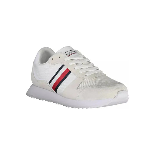 Tommy Hilfiger White Polyester Men Sneaker Tommy Hilfiger